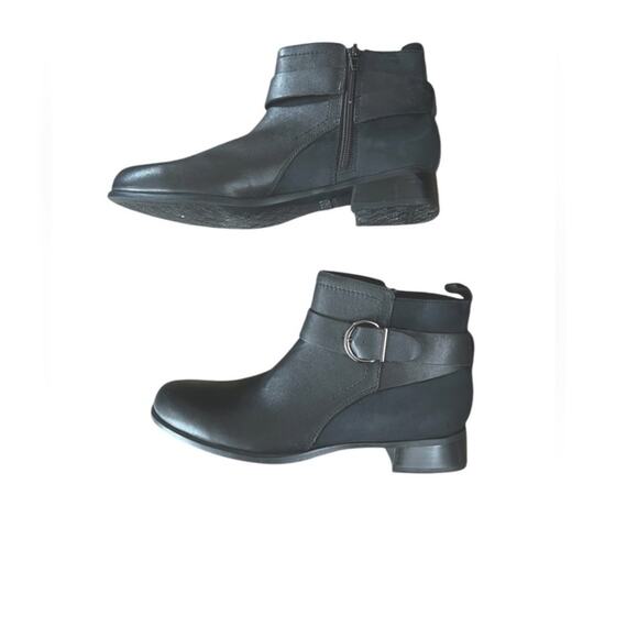 NWOT Munro Leather Chestnut Buckle Booties Black Combo – Sz 9N - Picture 6 of 8